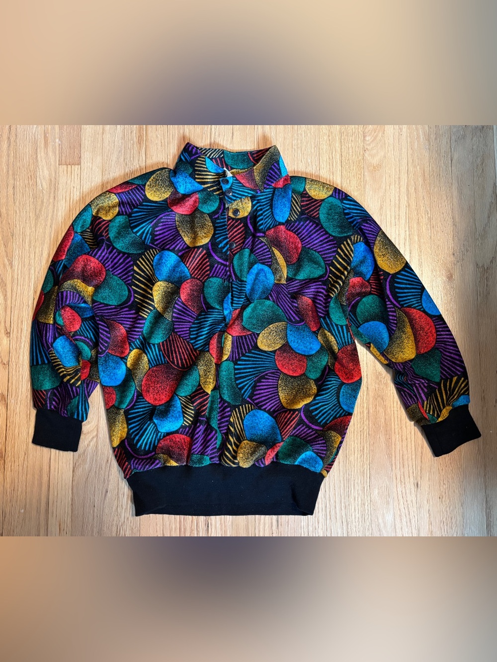 Vintage 80s geometric patterned top